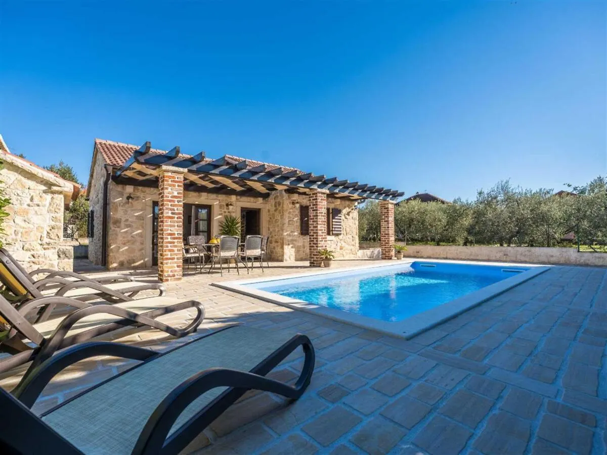 Stone Villa Petit Rustica With Pool Sukosan Croatia